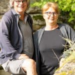 Xavier et Agnès Amirault dans le vignoble de Saint-Nicolas-de-Bourgueil